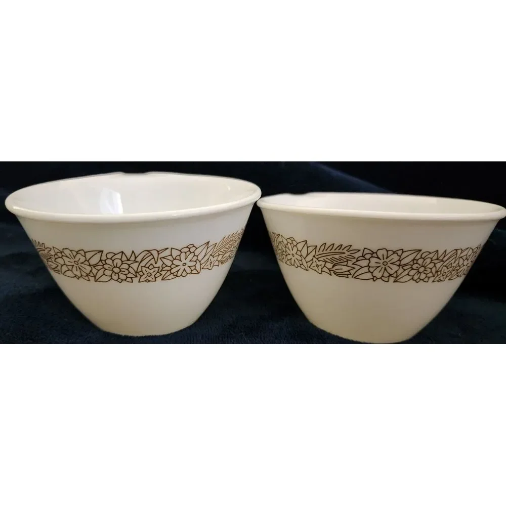 CORELLE WOODLAND HOOK HANDLE‎ CUPS [2] VINTAGE COFFEE TEA